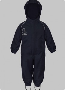 muddlarks® all-in-one kids one piece waterproof suit in navy blue