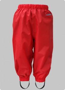 muddlarks® childrens waterproof pants front red