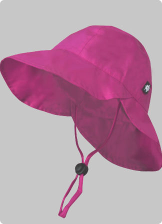 muddlarks® sou'wester kids waterproof rain hat pink